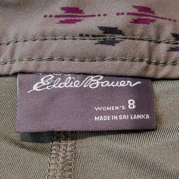 Eddie Bauer Adventure 2.0 Olive Green Arrow Print Golf Skort Size 8 - Picture 6 of 12